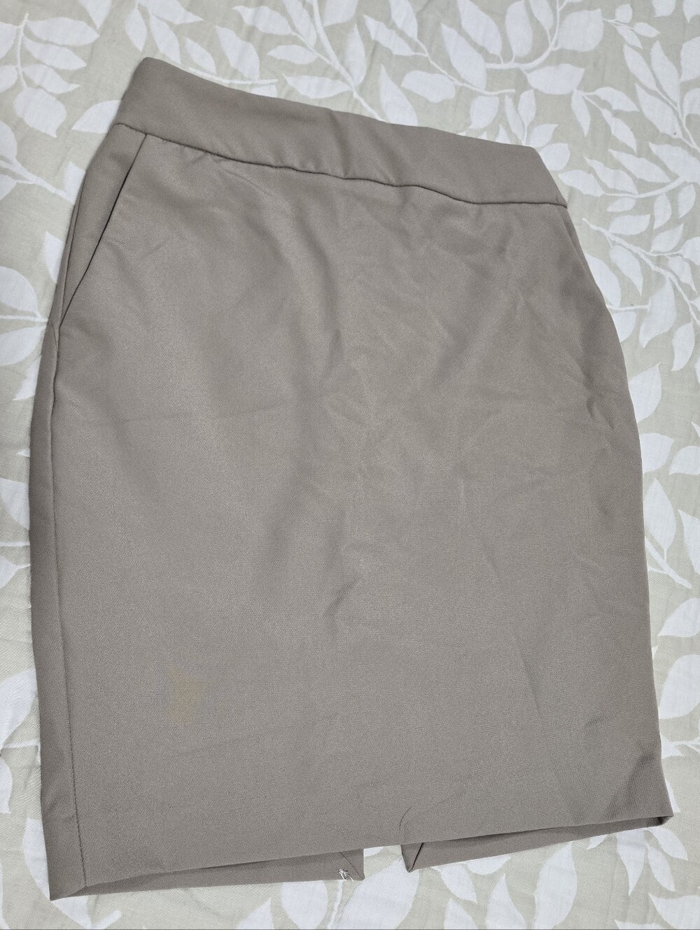 Express Taupe-Gray Pencil Skirt - Classic Office Style